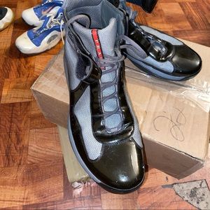 High top Prada sneaker